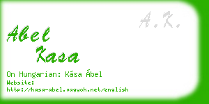 abel kasa business card